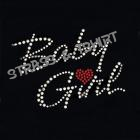 T-shirt Baby girl avec coeur rouge en strass E4