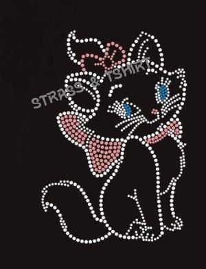 T-shirt - chat petite marie strass