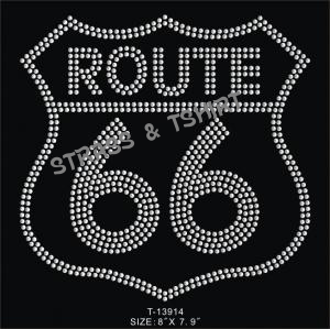 T-shirt - Route 66 en strass