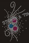T-shirt 3 ronds rouge avec fil en strass F5