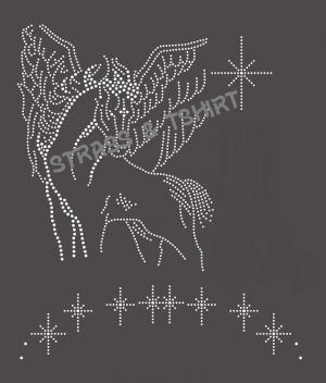cheval ailé étoilé en strass