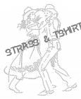 T-shirt couple danseur country  en strass C30