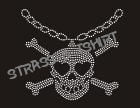 collier skull strass D24