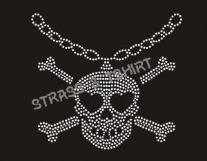strass collier skull