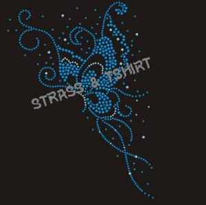 strass pipillon bleu