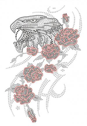 t-shirt aigle tribal en strass