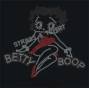 T-shirt -  betty boop  en  strass