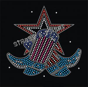T-shirt -  botte plus étoile en  strass