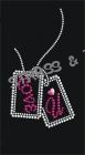 T-shirt chaine avec I LOVE YOU en strass TC4