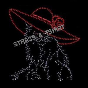 T-shirt - chat a chapeau strass