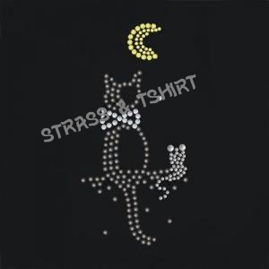 T-shirt - chat et sourie en strass