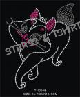 T-shirt  Chat marche en strass AN19