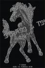 T-shirt cheval  sur deux pattes en strass AN8