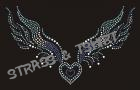 T-shirt Coeur plus aile en strass TC2