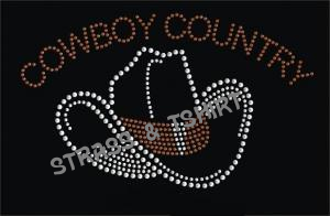 T-shirt - cowboy country en strass