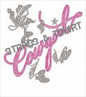 T-shirt  cowgirl cavaliere  en strass C24
