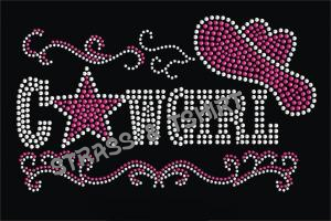 T-shirt -  Cowgirl  en  strass