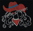 T-shirt  femme chapeau rouge en strass C14