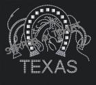 T-shirt Fer a cheval country  en strass C29