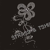 T-shirt - Fleur en  strass