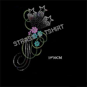 t-shirt Fleurs avec Etoiles en strass