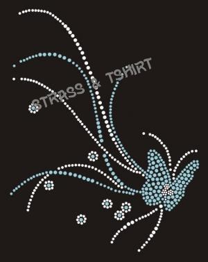 t-shirt Papillon 01 en strass