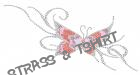 T-shirt  papillon multicolor  en strass AN20