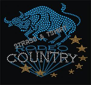 T-shirt - Rodéo Country en strass