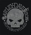 T-shirt skull HD en strass M6