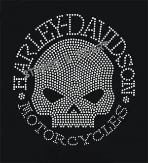 T-shirt -  skull hd en  strass