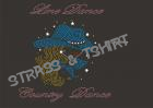 T-shirt visage Girl country en strass C22